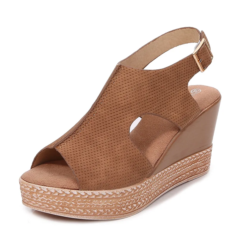 hot sale high quality summer shoe lady girl sandal wedges beach platform fashion high heeled sandals woman