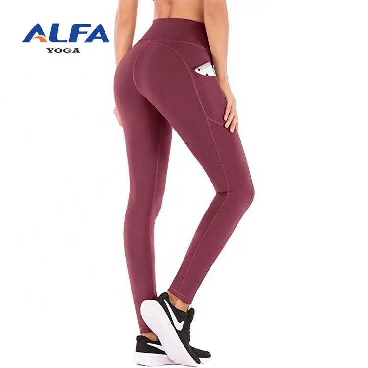 Alfa Hemp Harem Men Yoga Legging Pant Slim Running High Waisted Yoga Pants