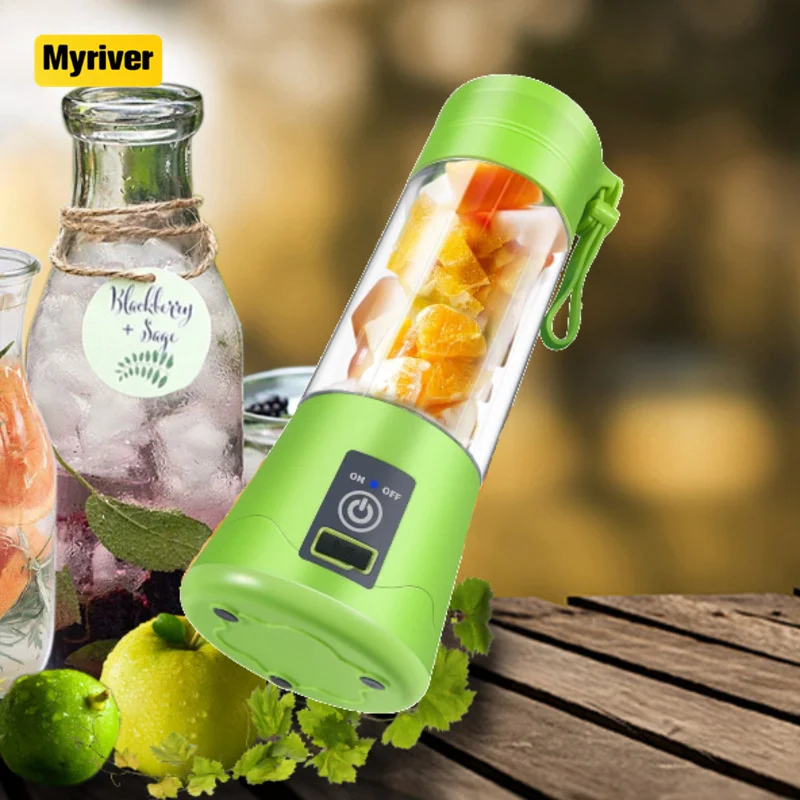 Myriver Juce Making Machine Fruit Juicer Electronic Citrus Juicer Belender Orange Juicer Maker Bottle Blander Rechargeable
