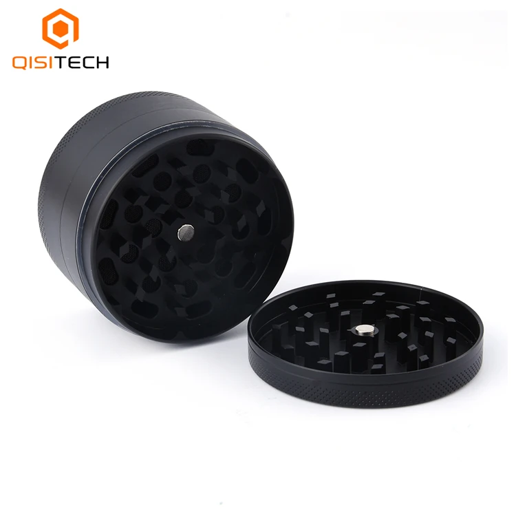 
Qisitech new Factory price 47mm Four-layer Metal Grinder Stainless Steel Grinder 