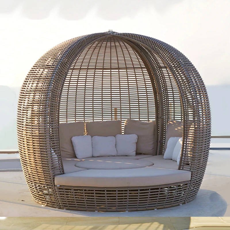 Высококачественная Водонепроницаемая мебель из ПЭ-ротанга для отдыха, сада, бассейна, кресло для отдыха на открытом воздухе, шезлонг, пляжный бассейн