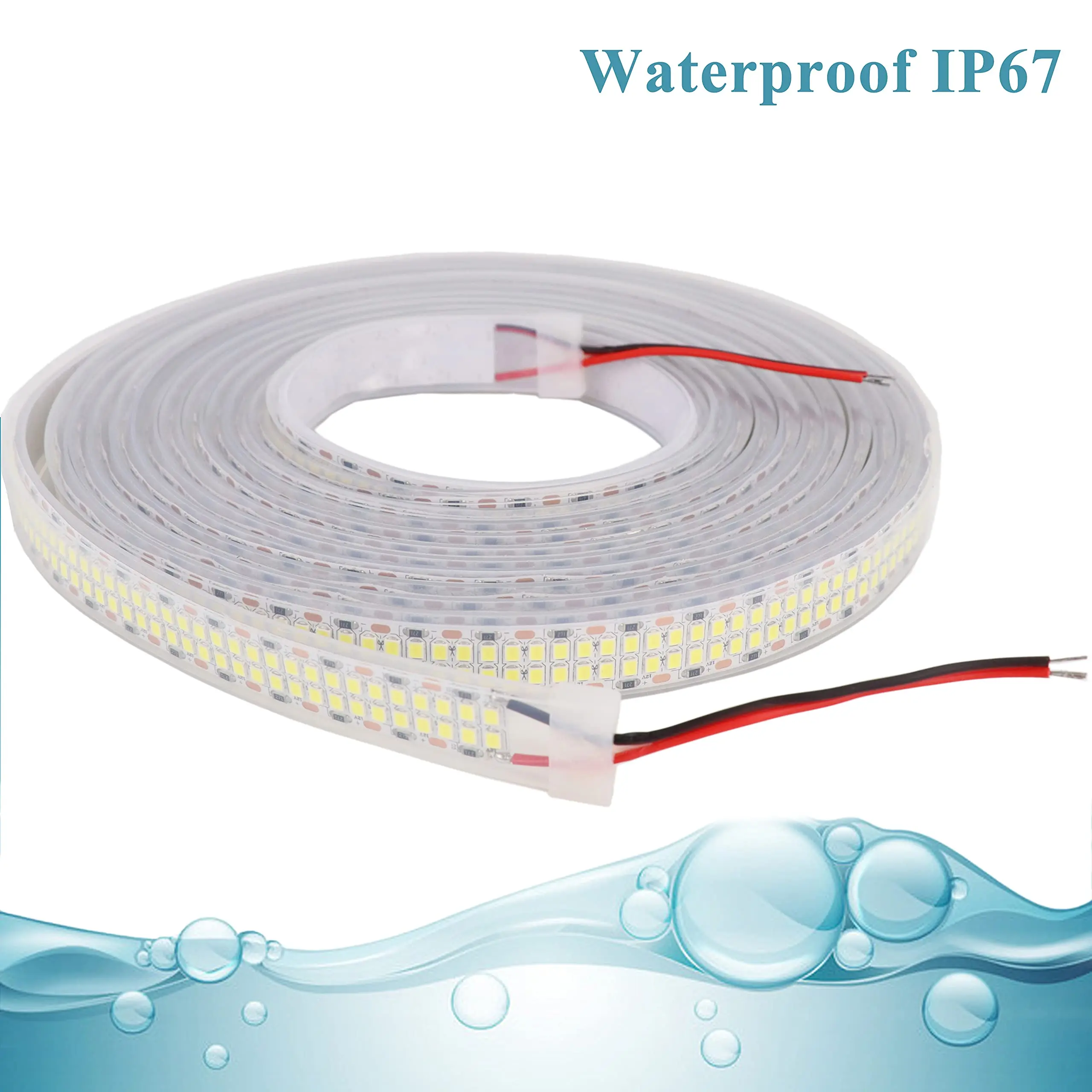 SMD 2835 240led 480led 3000k 6000k double rows Led Strip 15mm Width IP67/68 Waterproof led strip light