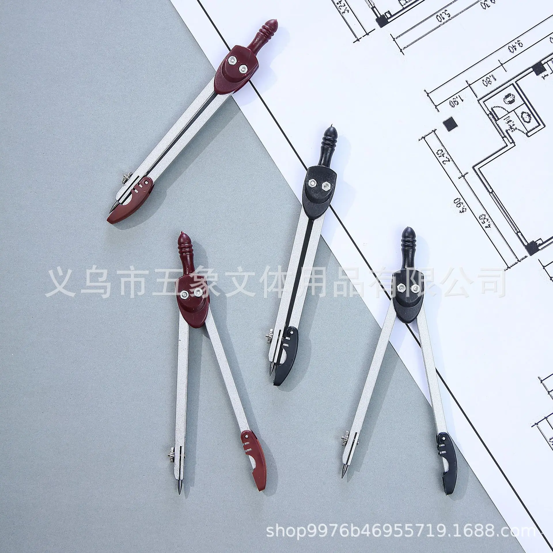 High Quality Metal Drawing Instrument School Student Compass Drawing Design Standard Compass Set