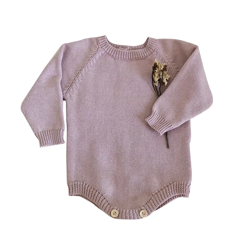 
New Fashion Design Toddler Infant Knit Pure Cotton Romper For Baby 