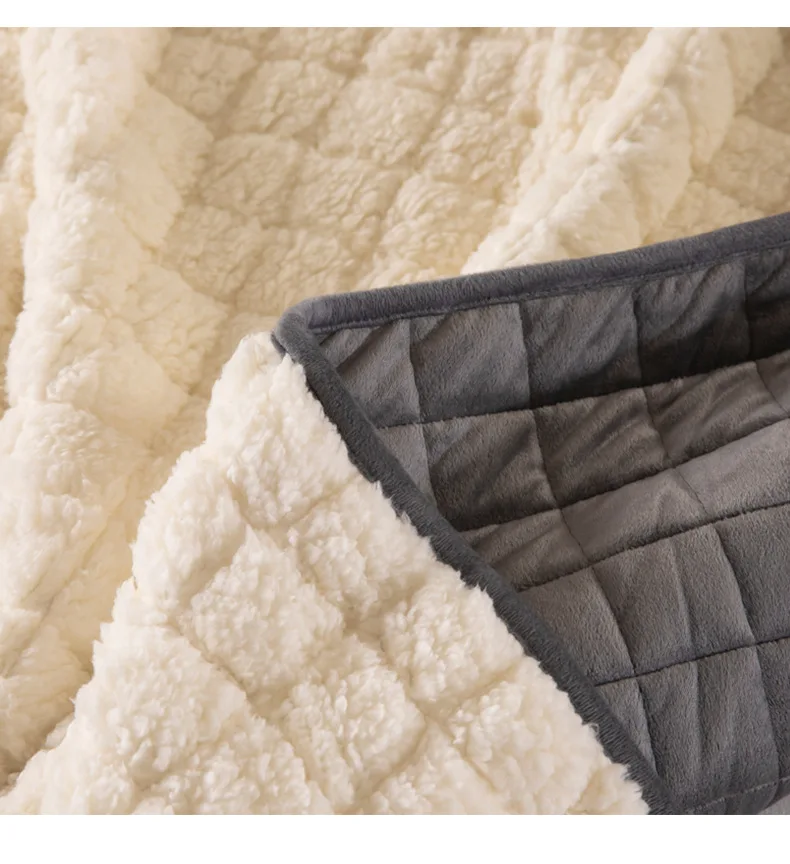 New Arrival Super Soft Fleece Cozy Plush Sherpa Winter Weighted Blanket Custom Print Fashion Luxury Soft Weighted Blanket