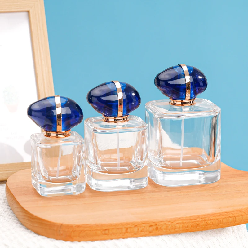 Refillable Glazen Spray Atomizer Perfume Bottles Cosmetic Glass Custom Logo New Design Mini Travel Acrylic Clear 50ml 100ml