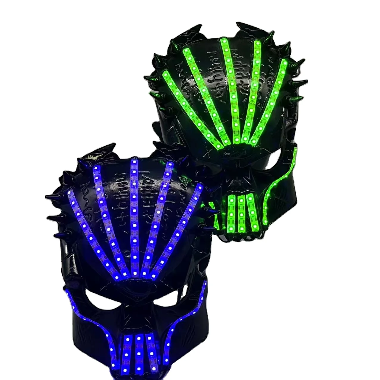 2022 New Design Hand Made Customized Predator Mask Light Up Mask for Cosplay Halloween Party