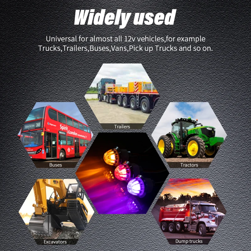 Габаритные огни для грузовиков, двухцветные габаритные огни для грузовиков, маленький габаритный фонарь для грузовиков