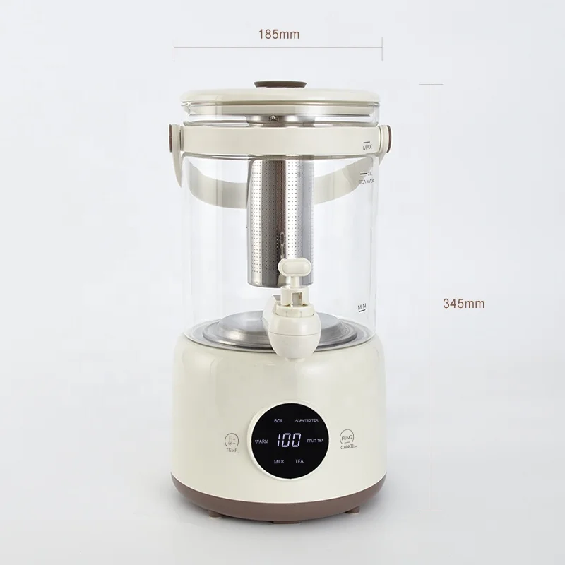 3L Fast Boil Glass Electric Tea Kettle Cord Touch Screen Control Keep Warm Hot Tea Maker Electric Glass Kettle With Tea Infuser