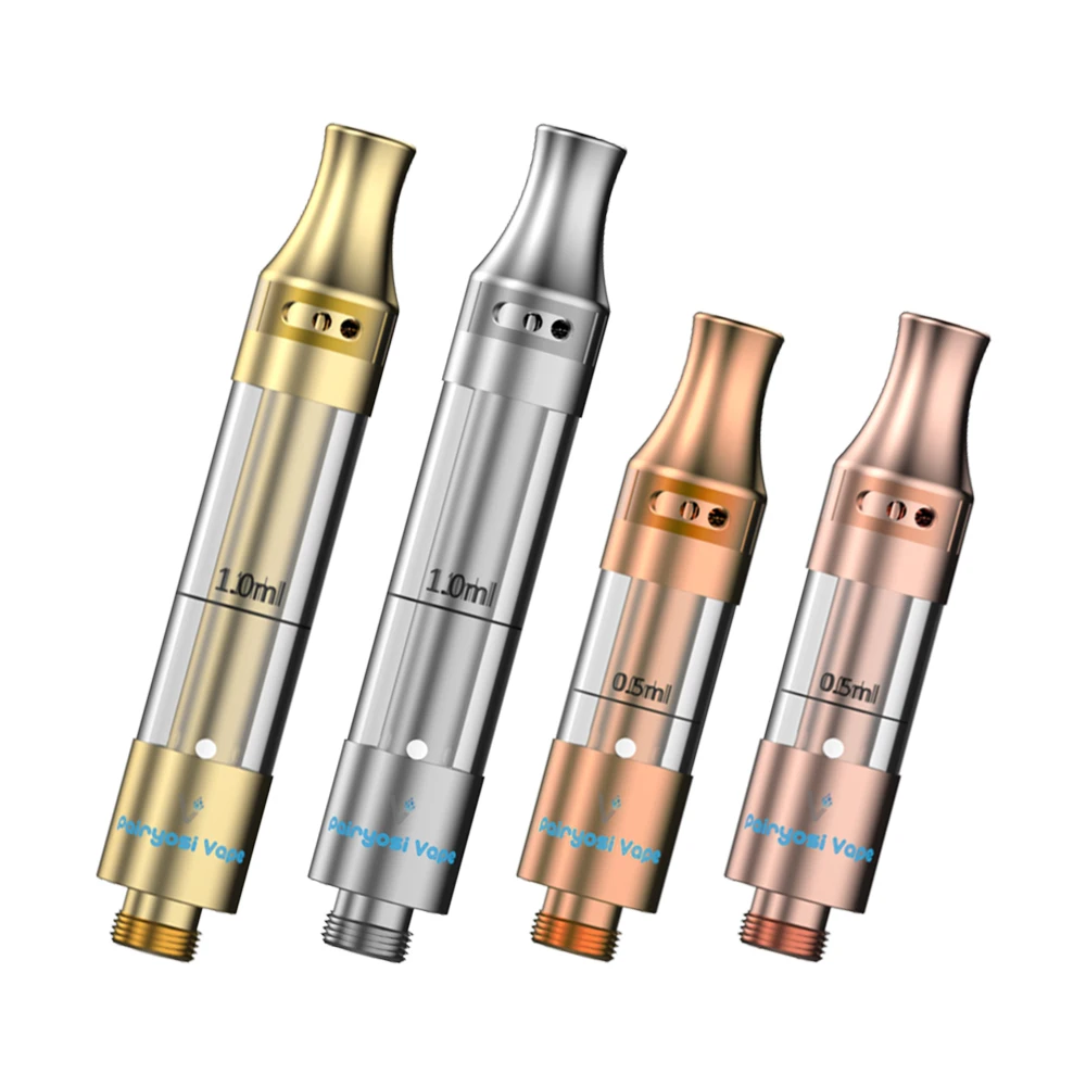 
PAIRYOSI Best Selling Ceramic Coil Vape Pen Cartridge 0.5/1.0ml CBD Atomizer Adjustable Air Flow Glass Cartridges 