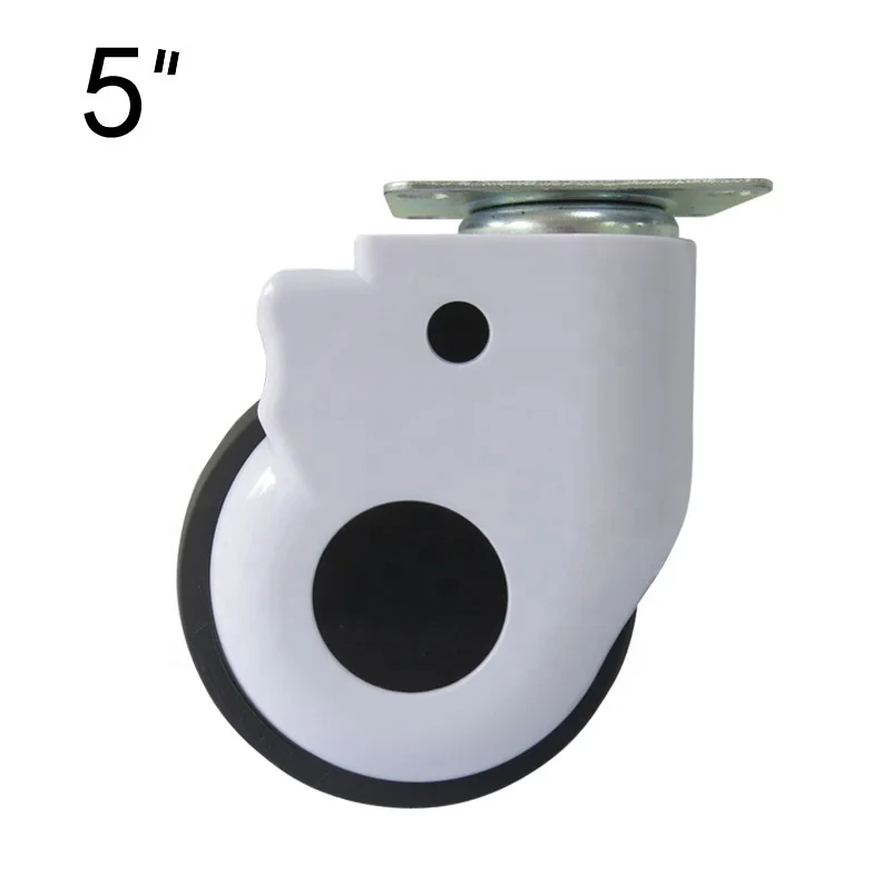 5 Inch Universal Medical Caster TPR Universal Silent Covering Beauty Instrument Wheel Hospital Medical Bed Caster Wheels