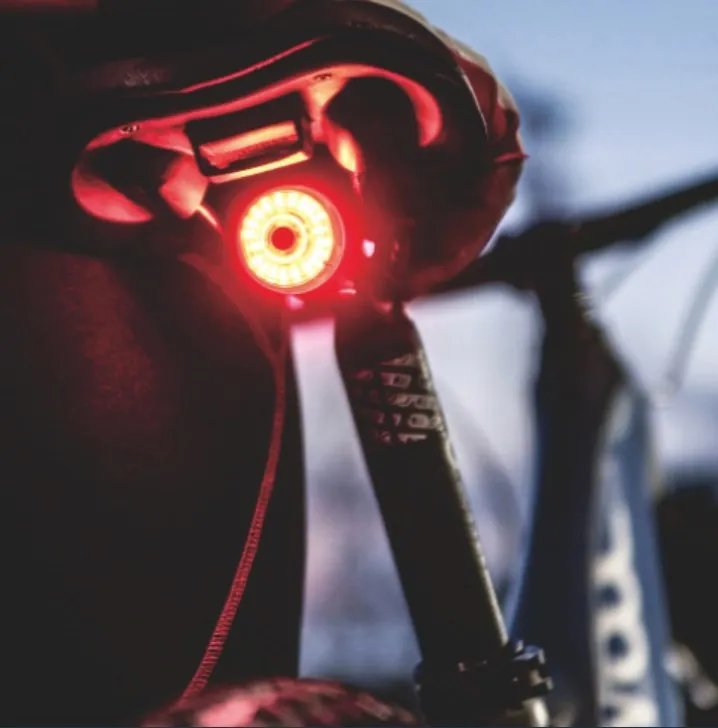 Водонепроницаемый IPx6 задний фонарь для велосипеда с USB зарядкой, умный задний фонарь для велосипеда, автоматический старт, стоп-сигнал, Датчик тормоза, велосипедный светодиодный фонарь