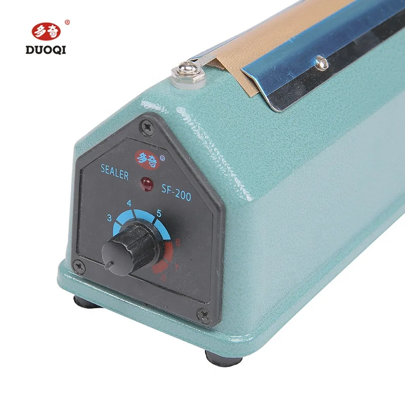 DUOQI SF-200I manual control hand sealing packing machine iron portable hand held impulse heat handy sealer