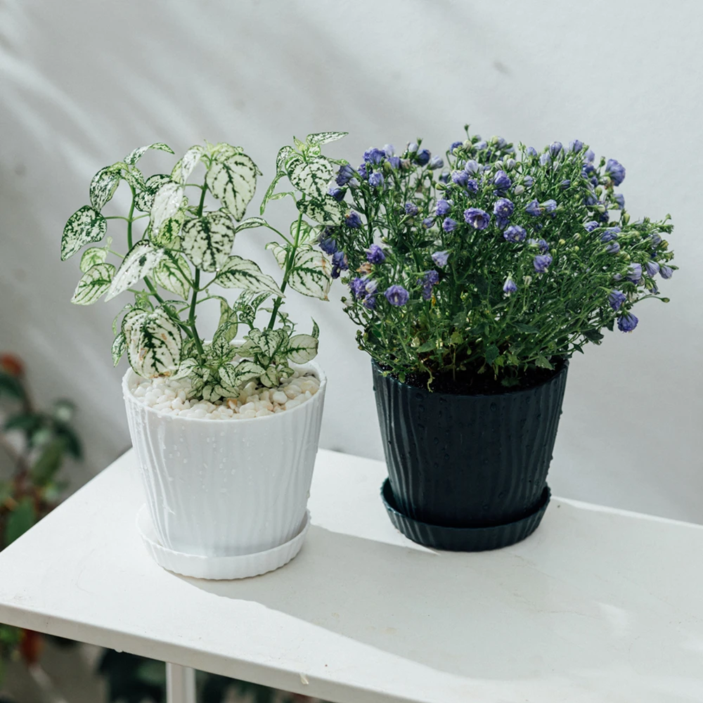 RUIPU (LY-S) Ripple shaped large capacity Athens plastic flowerpot for garden