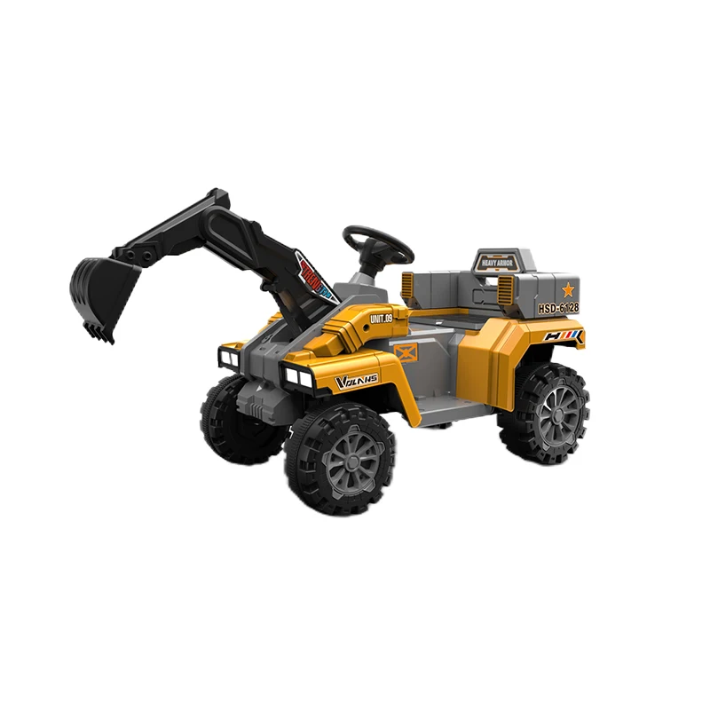 WD-6128 ride on car toys 6V with Fully electric operation of digging arms cool music LED light