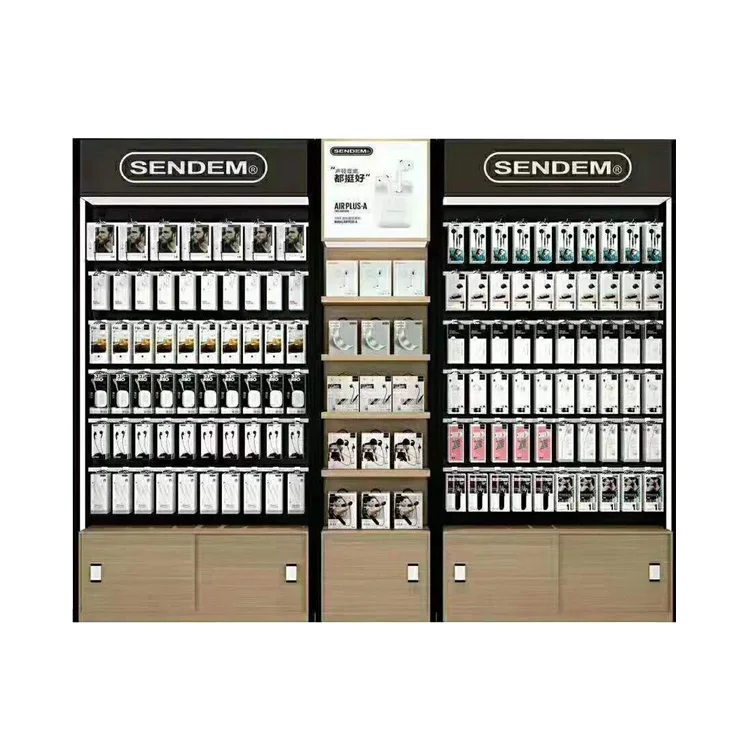 Custom Mobile Accessories Supermarket+Shelves Label r Shenzhen Corner Double-Side Pro Supermarket Shelves