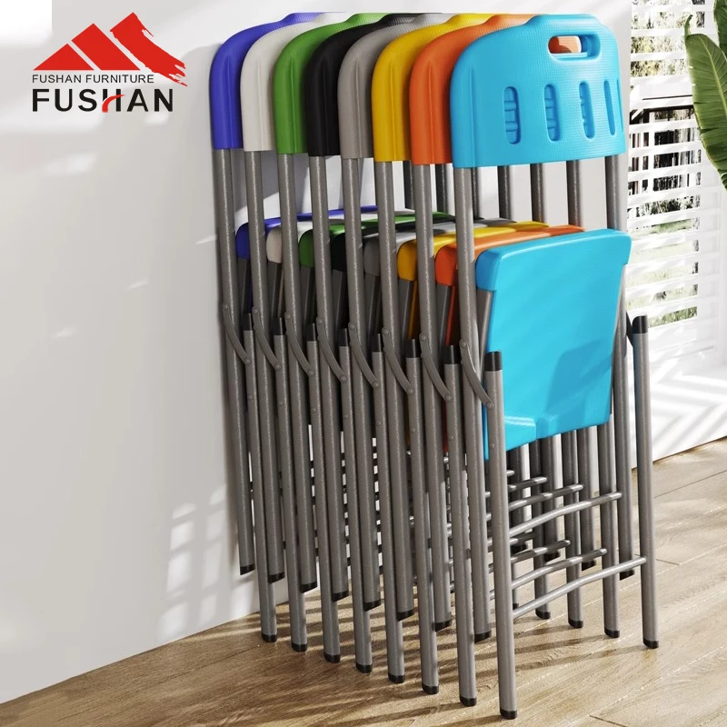 Hot Sale Stackable America Folding Cheap Blue Plastic Outdoor Folding Dining Chair Modern For Party Events