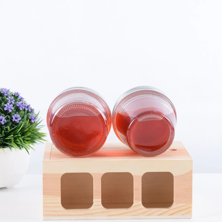 Пустая прозрачная многоразовая стеклянная банка 100 мл 3 унции с тиснением