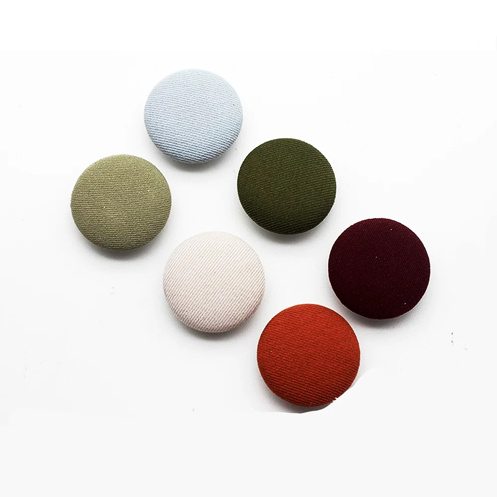 Wholesale custom high quality sofa accessories Aluminum Cloth Fabric covered shank button No reviews yet 2 orders