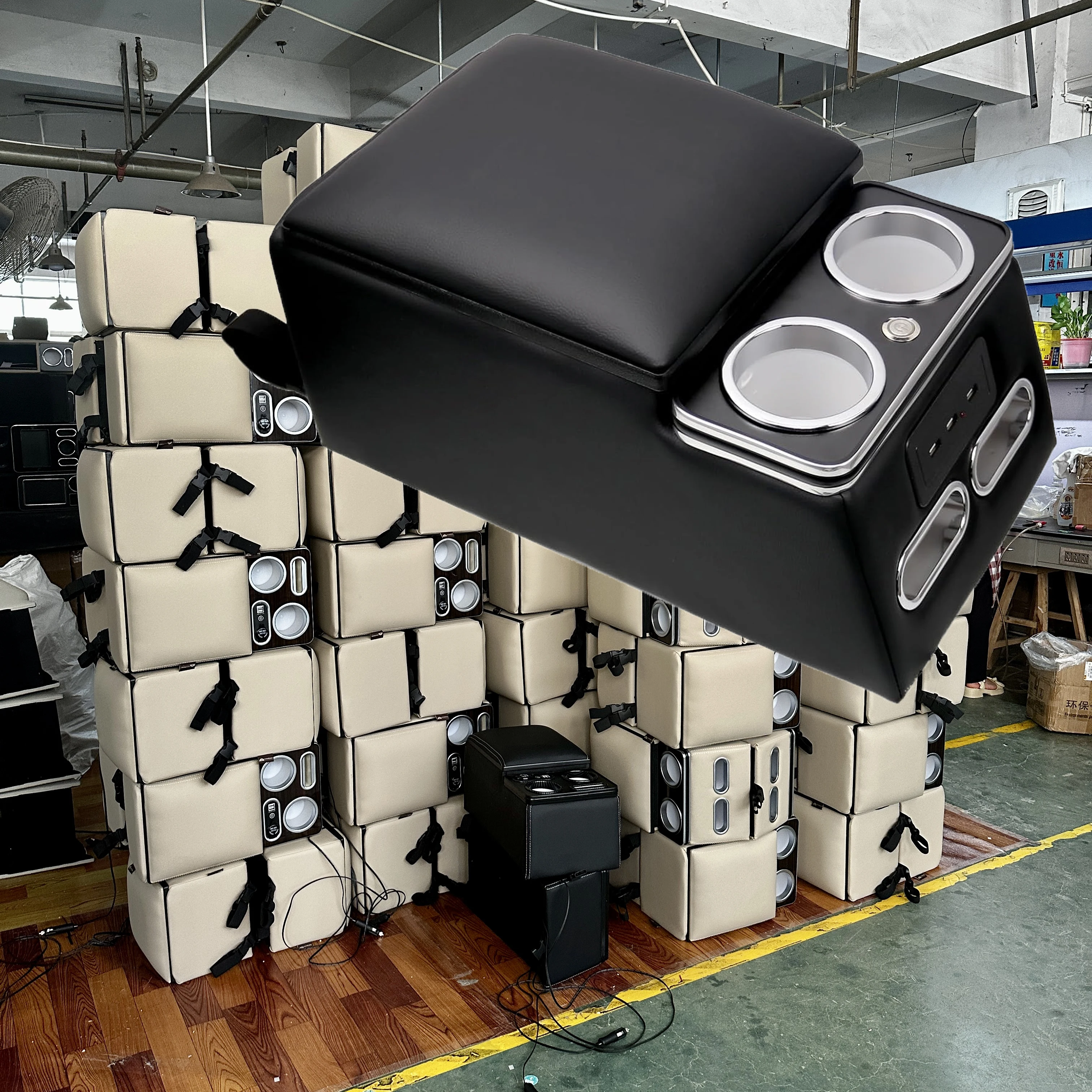 Rear Armrest Box Car Storage Box Truck Mazda Toyota Rear Seat Cup Holder Bench Car Rear Seat Center Armrest With Universal