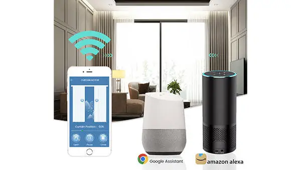 Tuya WiFi Electric Automatic Curtain Motor Smart Home Automation for Hotel Design Set for Living Room Use
