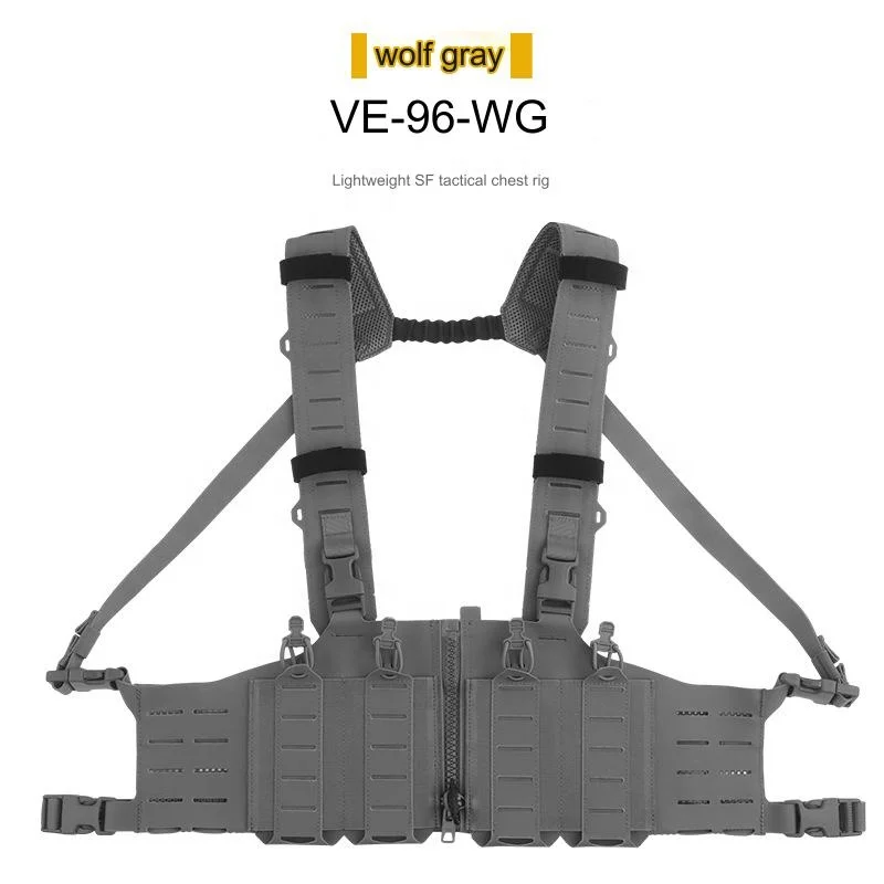 Lightweight SF Tactical Camouflage H-Shaped Suspender Custom Modular MOLLE Mount Chest Mount Personal Defense Equipment