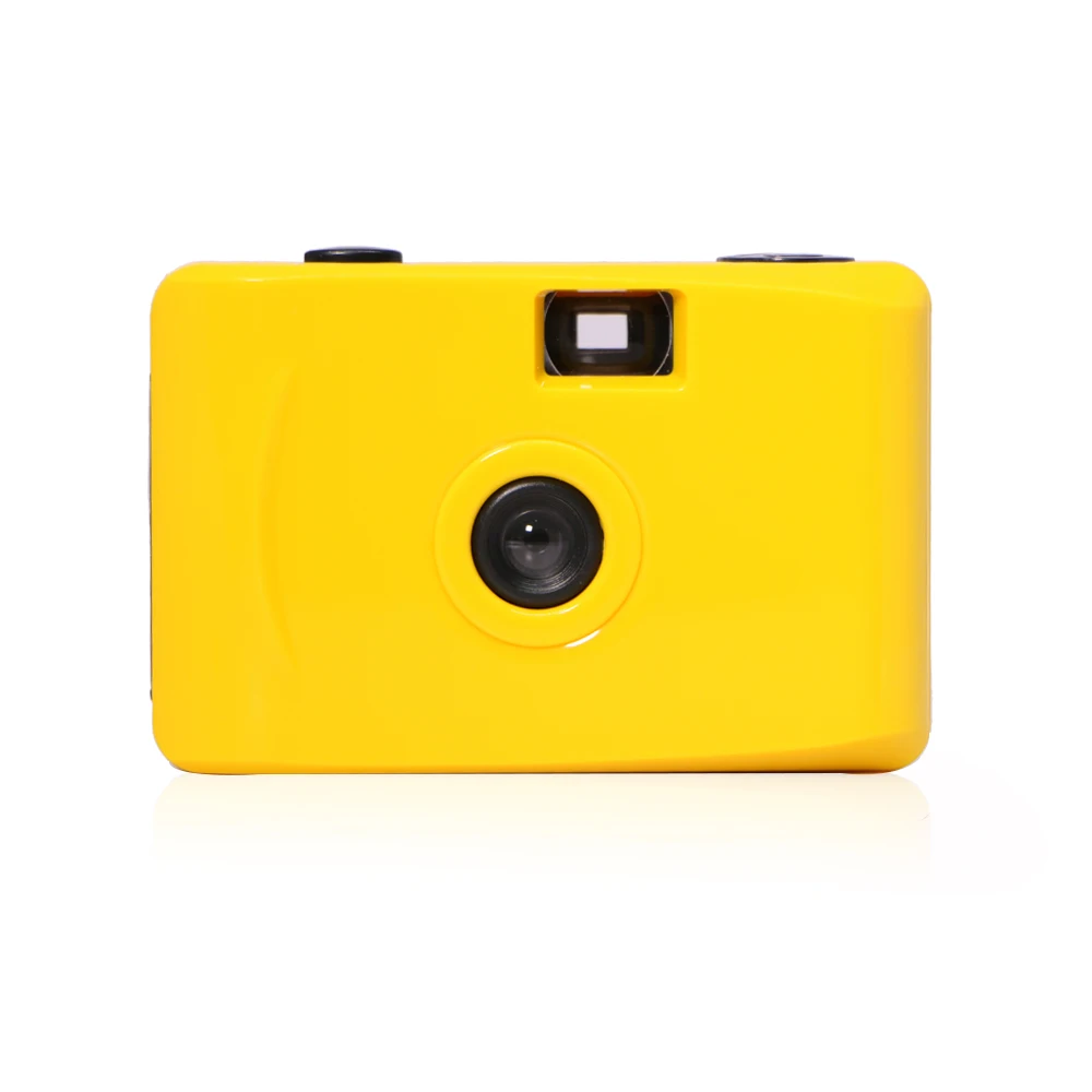 Holga фотоаппарата из пластика с постоянным фокусным расстоянием F/8 руководство в винтажном стиле Ломо чистый цвет желтый Мини милый 35-мм пленки камера для камеры Мгновенной Печати