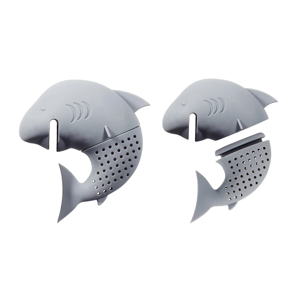 Reusable Shark Shaped BPA Free Silicone Tea Strainer Filter