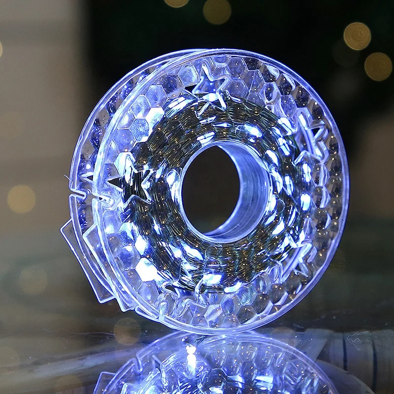 Светильники с медным проводом 100 м 8 деталей рождественские украшения водонепроницаемые гирлянды для кемпинга