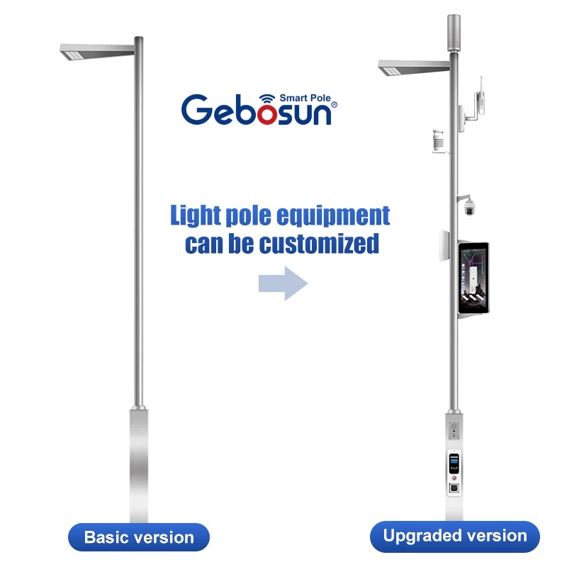 Gebosun Factory Direct Supplier Smart Light Pole LCD Display Wifi HD Cameras For Landscape Beautification