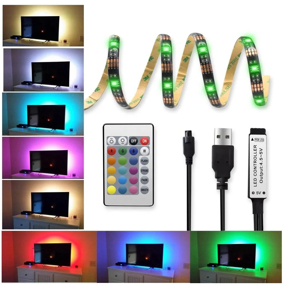 Светодиодные полосы освещения Ambilight rgb ТВ ПОДСВЕТКА гибкие света USB подключение