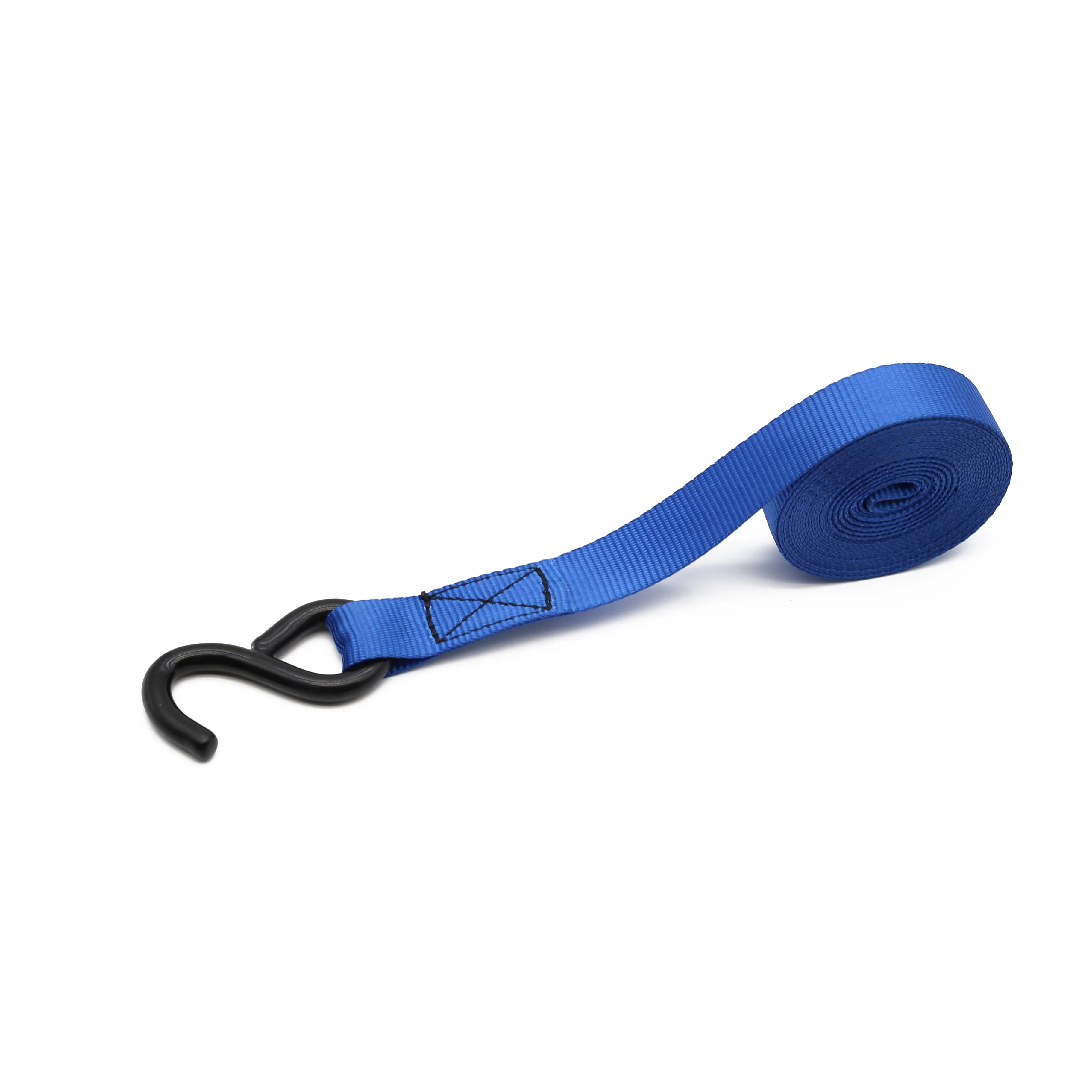 OEM Blue Color Cargo Lashing Belt Ratchet Tie Down Straps With Hooks