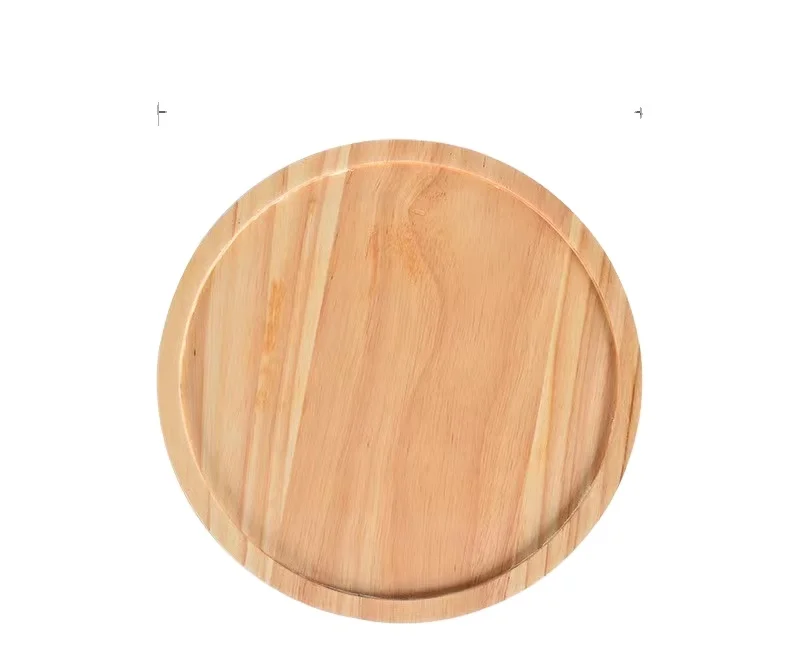 Diyue Stock Rubber Wood Spice Rack Acacia Wood Lazy Susan Wooden Kitchen Turntable Storage Food Bin Container 10 Inch Cake Plate