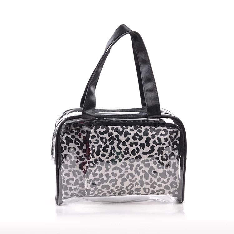 Promotional Clear Transparent Vinyl Plastic Packaging PVC Cosmetic Bag Zipper Travel Bag