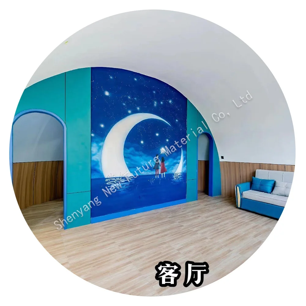 Mobile portable prefab EPS house round  homes garden house with Multi-window style