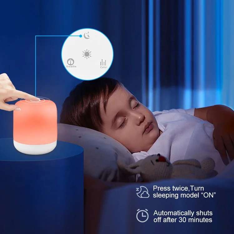 RGB Rechargeable Touch Sensitive Lighting Color Brightness adjustable Decoration led night light