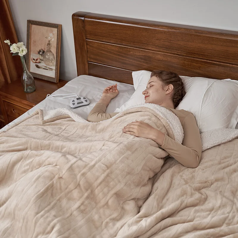 Hot Sale Queen Size 110 V Dual Control Heated Bed Blanket Electric Blanket for Winter Couverture Electrique With ETL Certificate