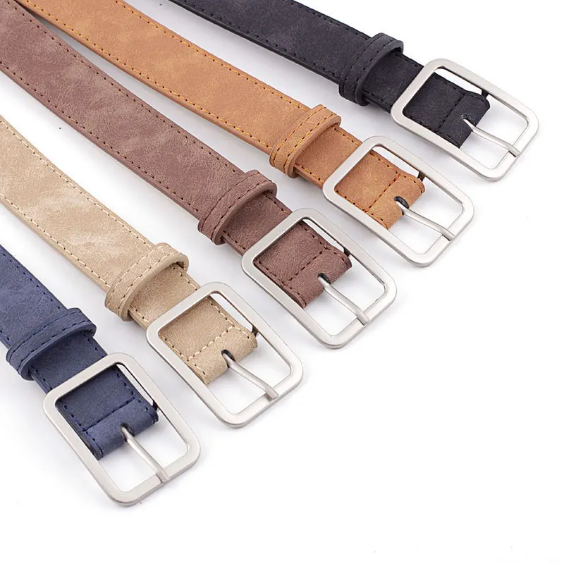 Wholesale Fashion PU Leather Lady  pin buckle Belt with Alloy Buckle