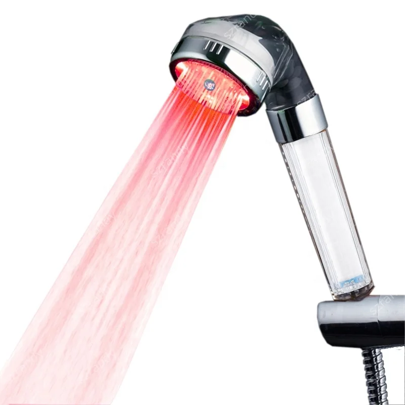 Temperature Display Sensor 3 Colors Shower Head Korea