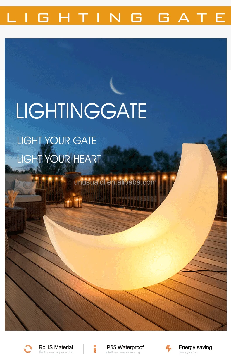 Design Waterproof 3d Moon and Stars Ramadan Led Motif Decorations Lights High Quality New Christmas Yellow Halloween Wedding Day