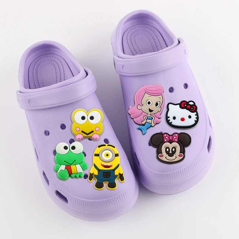 Shoe Accessories New Style  Cute Cartoon Beautiful Reserve Price Pvc Material Clog Decorations Garden Shoe Flower  Cartoon Shoe Charm