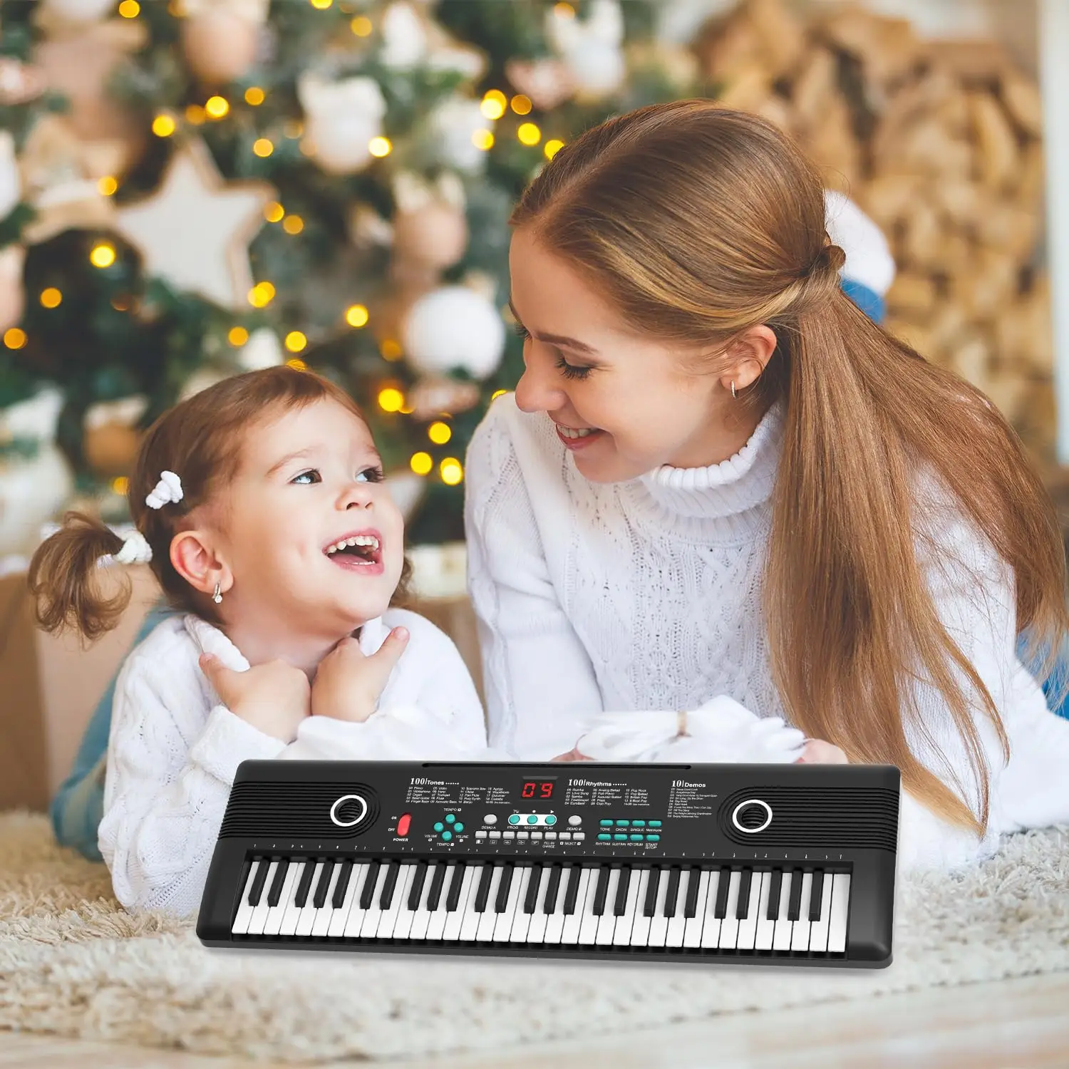 Cheap Price Portable Electric Piano Keyboard LCD Screen Low MOQ Compact 61 Key Keyboard Piano With 16 Tones