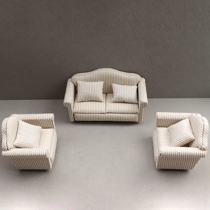 1 12 Scale Doll House Living Room Sofa Couch Dollhouse Furniture Accessories Miniature Chair Armchair