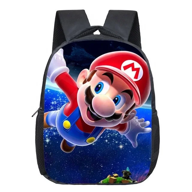 Wholesale Cartoon Mario Pattern Boys Backpack School Bags Year 7 Kindergarten Children Kids Backpack School Bags Cartoon