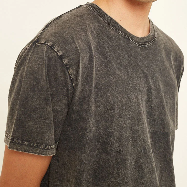 Wholesale Men Acid Wash T shirt Streetwear hip hop stone 100% cotton t shirts with logo customize oversized vintage t-shirt