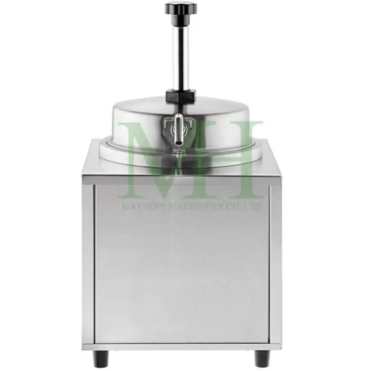 New Arrival Commercial Electric Sauce Warmer Dispenser Cheese Dispenser with Pump Stainless Steel Condiment Pump Dispenser
