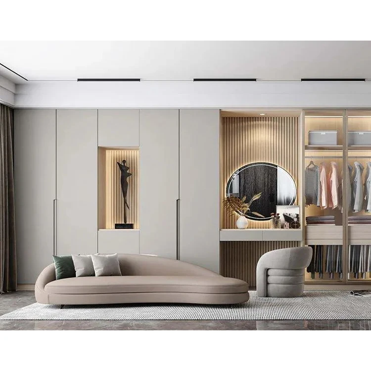 Custom made modern children kids bedroom wardrobe with study computer table bookshelf designs for sale