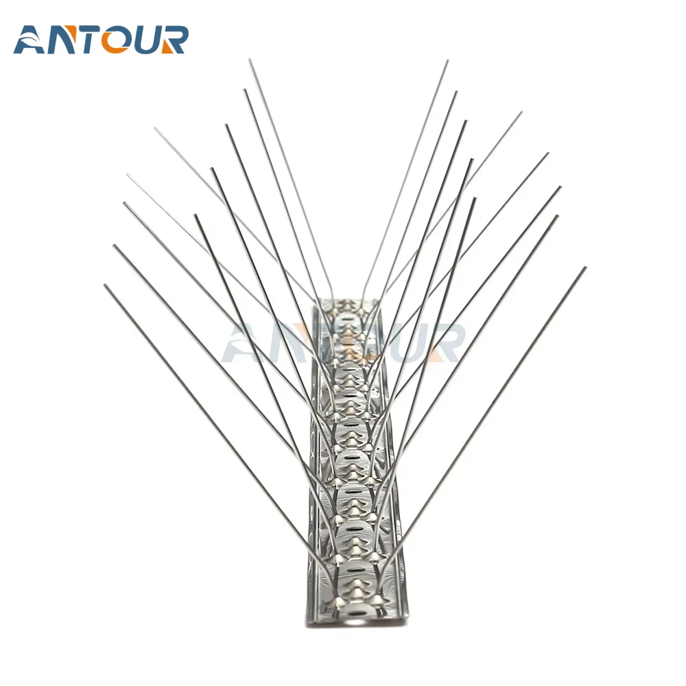 Pest Bird Control Equipment stainless steel ss 201 304 316 base and pins anti pigeon Bird Spikes