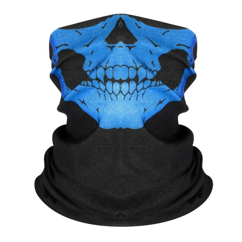 Skull Face UV Sun Dust Neck Gaiter Bandana Headwear motorcycle mask