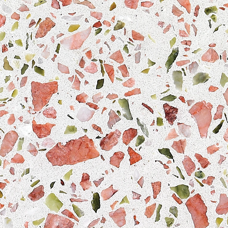 Pink terrazzo slab artificial stone kitchen countertops terrazzo floor Showroom terrazzo table top